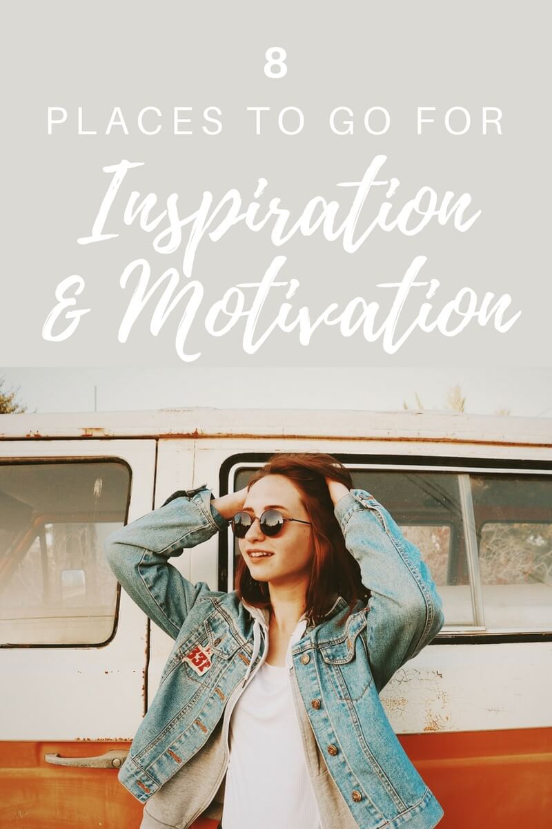 Feeling uninspired? Unmotivated? These 8 places to go for inspiration & motivation should help you snap out of it (& you don't even have to leave your house)!