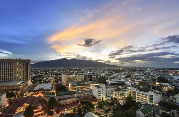 Twilight in Chiang mai , Thailand