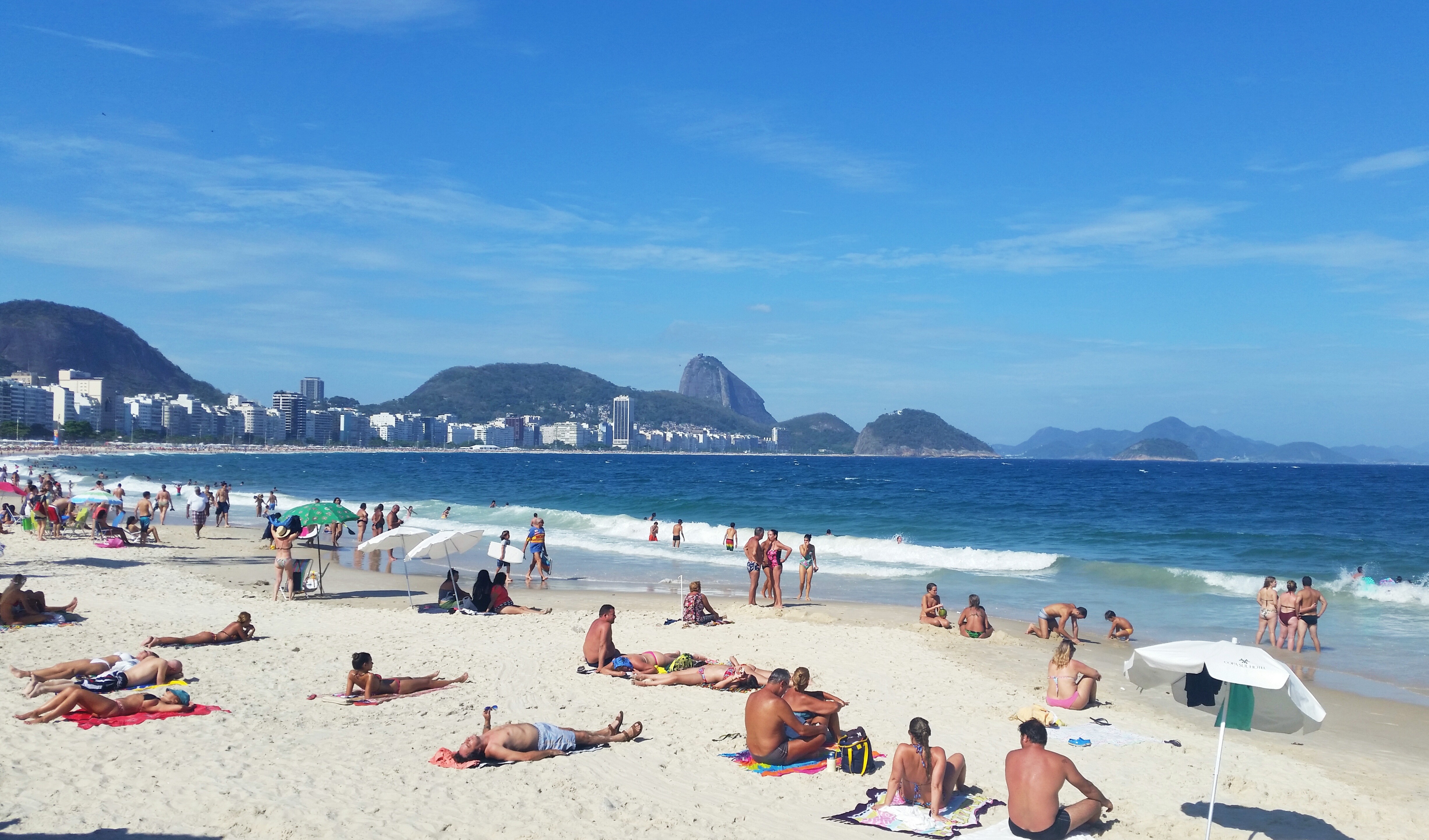 Long view of Copacabana Beach, Brazil