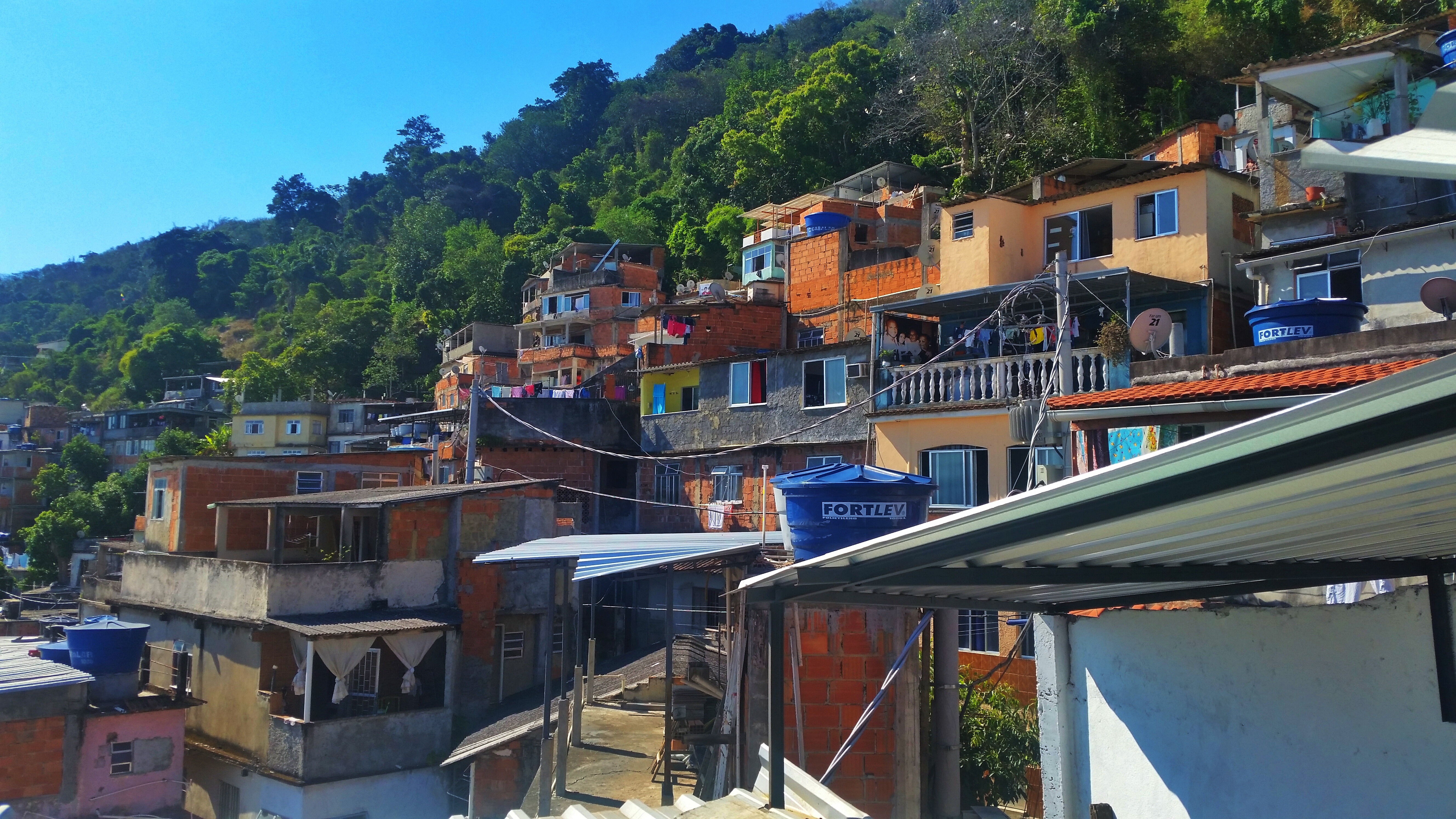 Is it safe for tourists to visit the favelas in Rio de Janeiro? This is the view from the guesthouse we stayed in!