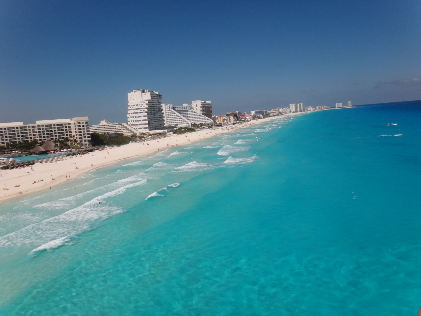 One of the best beaches in Mexico: Cancun has crystal clear water and soft white sand