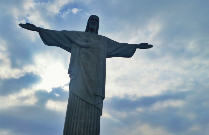 People gather to see Christ the Redeemer and the amazing view of Rio de Janeiro from Corcovado Mountain