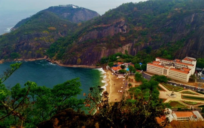 Amazing view of Rio de Janeiro - view of beach from Sugarloaf Mountain