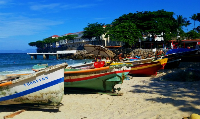 Boats at Copacabana Beach