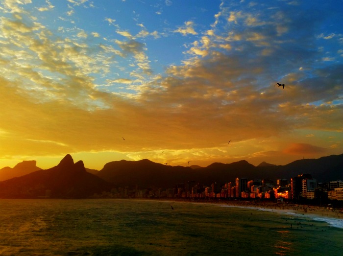 Sunset over Ipanema