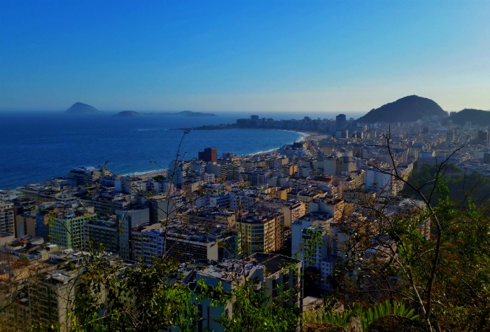 An amazing view of Rio de Janeiro from the top of Babilônia Hill
