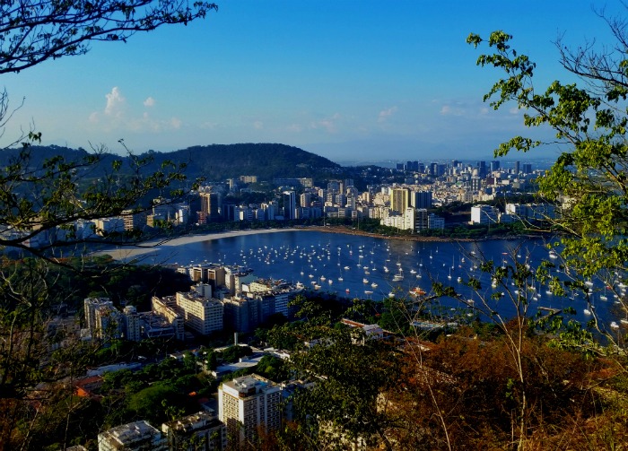 An amazing view of Rio de Janeiro from the top of Babilônia Hill