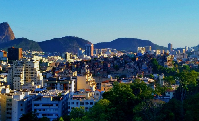 Amazing view in Rio de Janeiro - Rio de Janeiro city and favelas from Santa Teresa