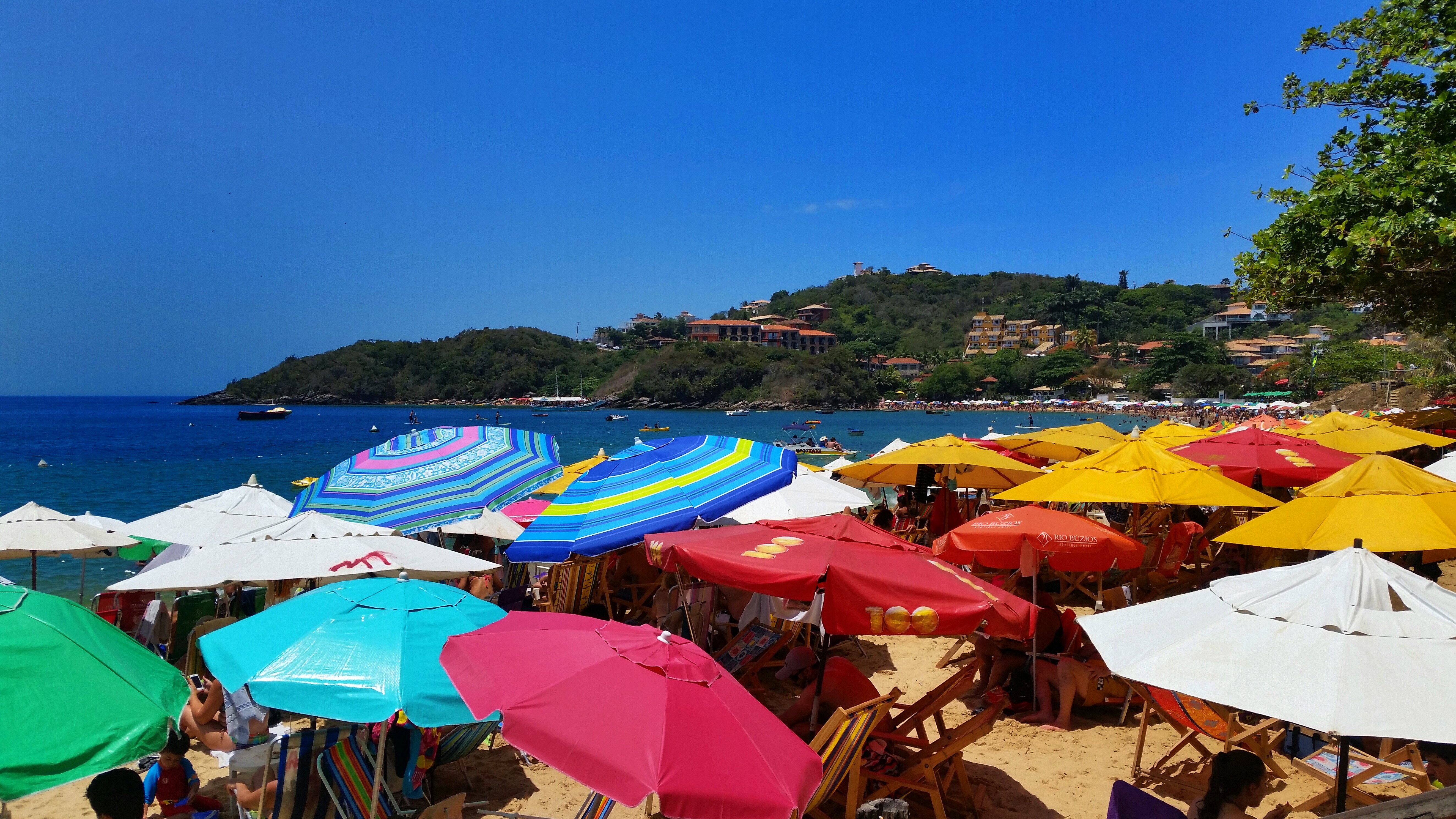 Top 7 Stunning Beaches in Rio de Janeiro You Can't Miss: João Fernandes, Búzios - Colourful beach umbrellas