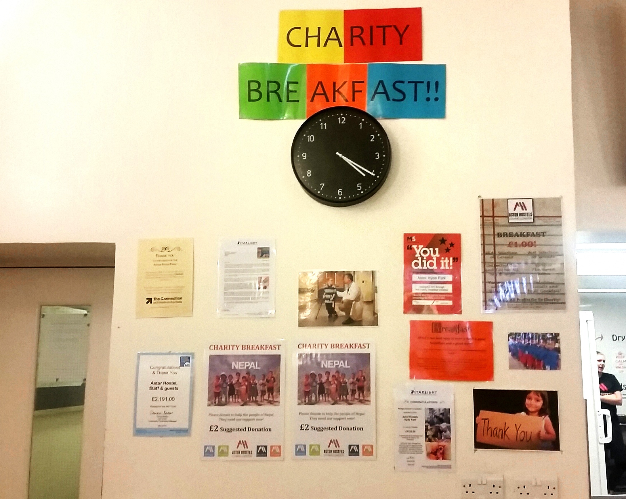 Astor Hyde Park Review - Hostel Charity Breakfast