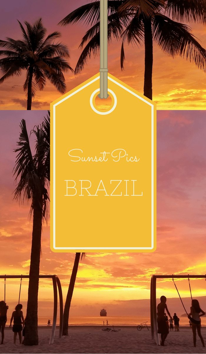 One of the best sunsets we have ever experienced is this on in Santos, Brazil... It was a yucky day but but as soon as the sun started to descend, the sky just burst into shades of pink, orange and yellow. If this sunset isn't enough motivation to visit Brazil, there's something wrong!