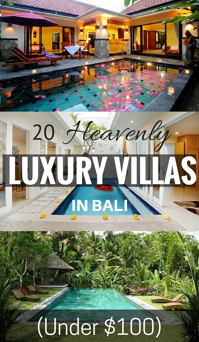 There's nothing like a cheap Bali holiday to get away, relax and unwind without feeling guilty about spending. Luckily, you can also live like a king or queen in luxury accommodation for less than 100 bucks a night. Here are 20 heavenly luxury Bali villas (yes, proper VILLAS - some with private pools and all) for less than $100 a night. Get booking!