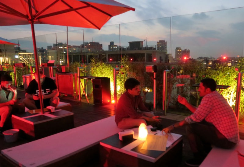 The seating at Skye Bar | The Best Rooftop Bar In São Paulo: Skye Bar At Hotel Unique