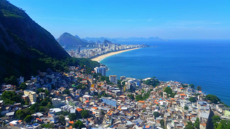 The view over Ipanema from Vidigal, Rio de Janeiro | Rio de Janeiro Hostel Review: Mambembe Hostel