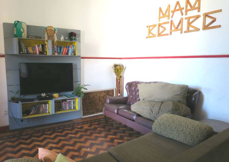 The lounge of Mambembe Hostel | Rio de Janeiro Hostel Review: Mambembe Hostel