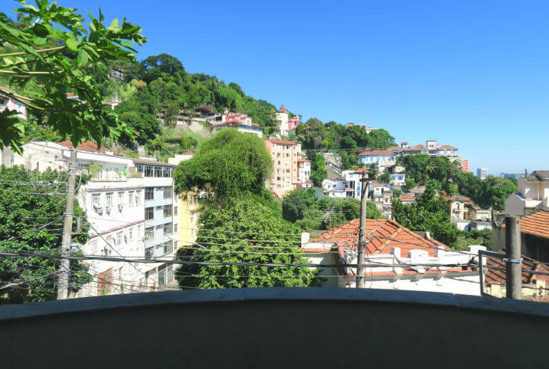 The view from the balcony at Mambembe Hostel | Rio de Janeiro Hostel Review: Mambembe Hostel