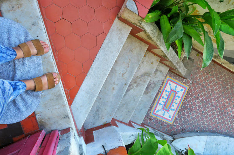 The tiles at Mambembe Hostel | Rio de Janeiro Hostel Review: Mambembe Hostel