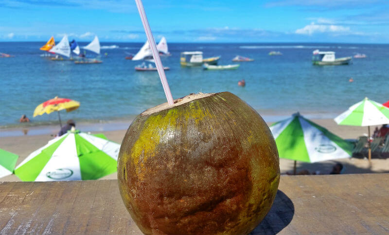 Fresh coconut in Porto de Galinhas, Brazil| Tropical Northeastern Brazil Travel Guide: Porto de Galinhas