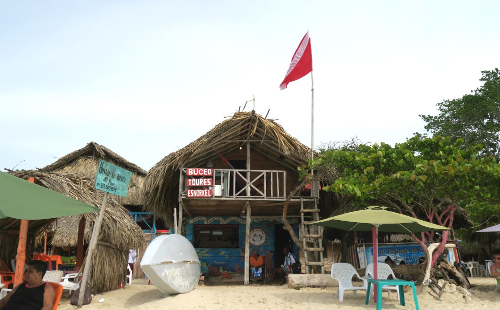 Typical accommodation | What To Expect On A Day Trip To Playa Blanca Colombia