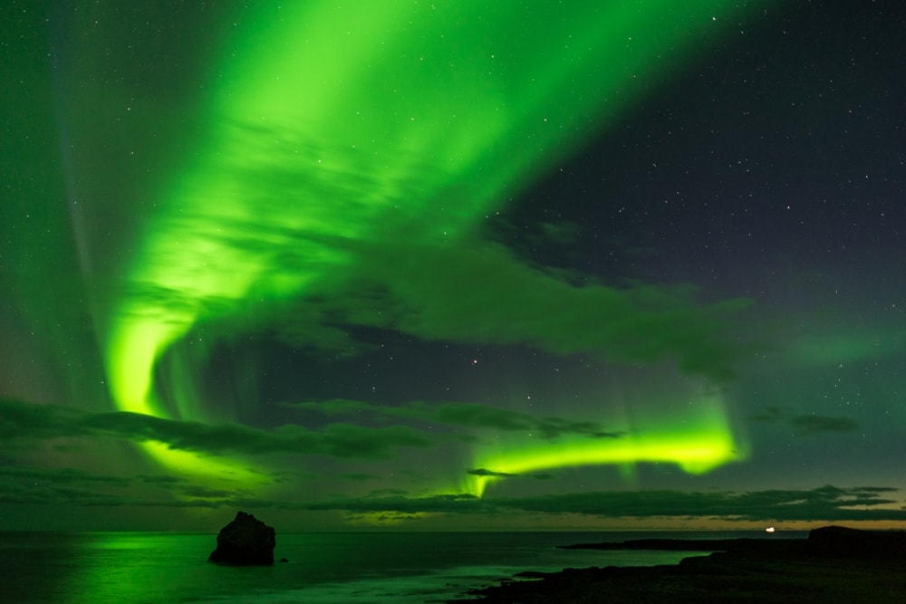 Northern lights seen from the southern tip of the Reykjanes Peninsula - Insider’s Guide: Budget Iceland travel tips