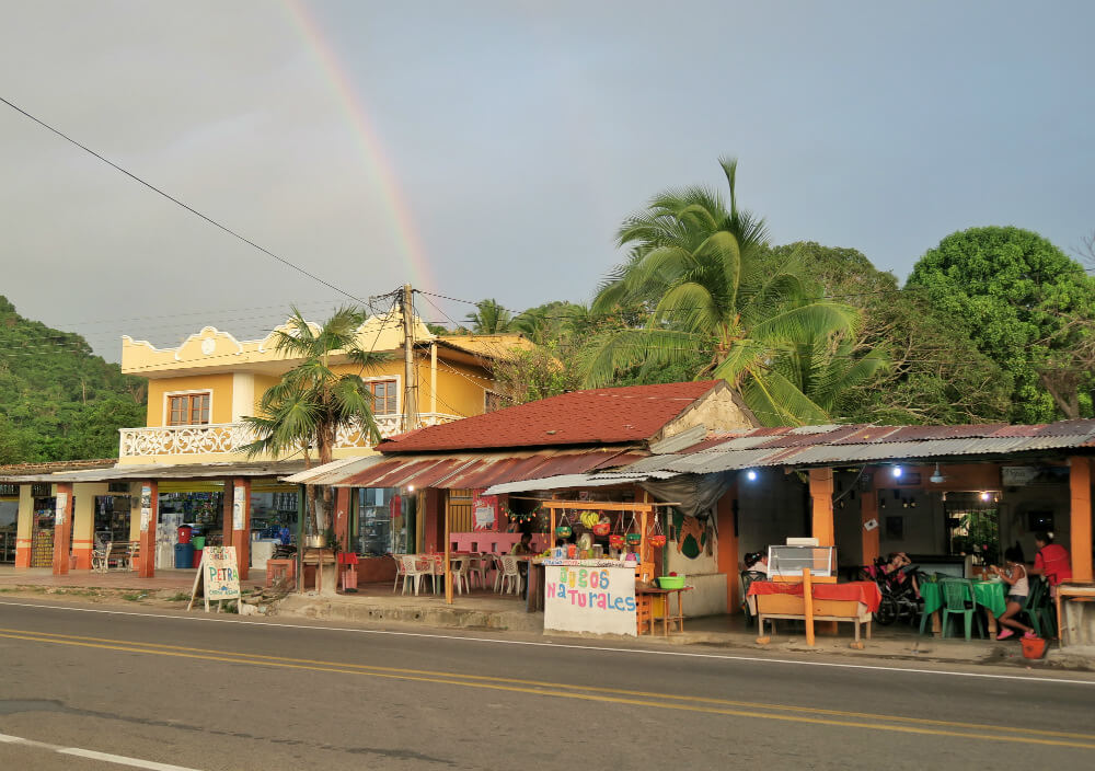 Main street in Palomino Colombia