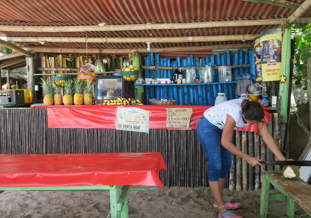 Beach bar in Palomino Colombia