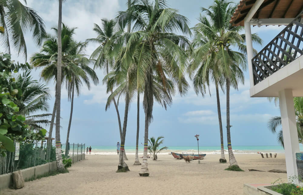 The beach in Palomino Colombia