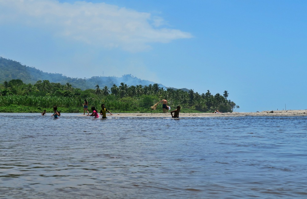 The river mouth in Palomino Colombia