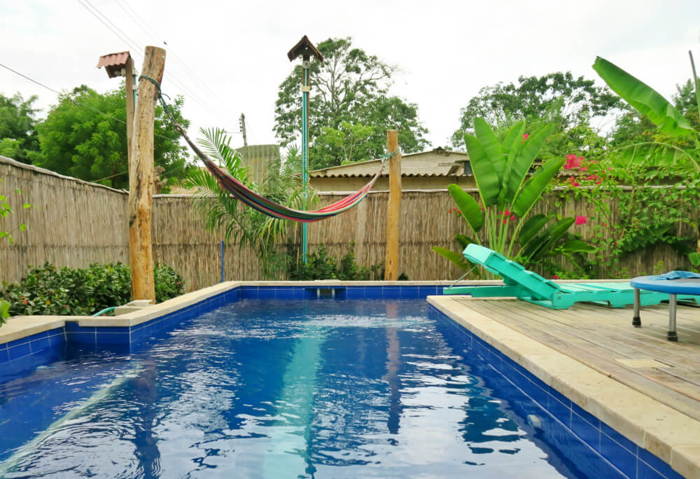 Pool area at TRIBE Guesthouse Palomino, Colombia | A Private Oasis: Sleep In The Clouds At TRIBE Guesthouse Palomino, Colombia