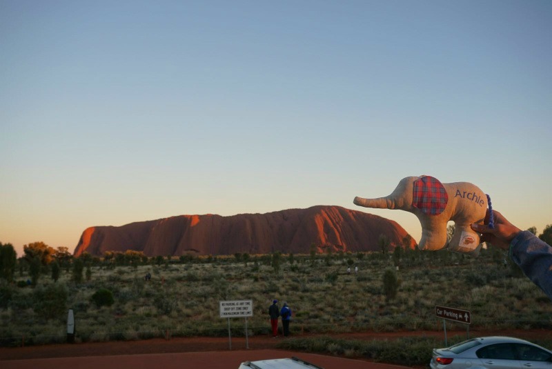 ARCHEfant Archie at Ayres Rock | These Inspiring Traveling Elephants Support Children In Intensive Care