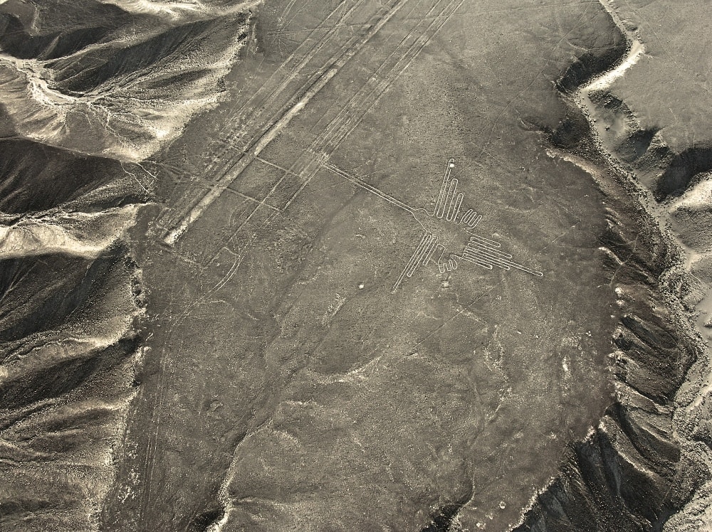 The Hummingbird, one of the images from the animal kingdom belonging to the Nazca Lines, taken from the air - Insider’s Guide: Essential Peru Travel Tips You Need To Know Before Visiting