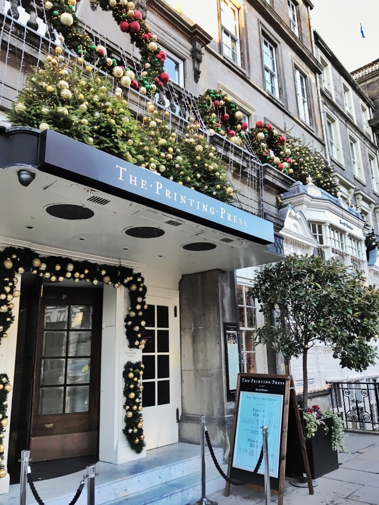 George Street decorated for Christmas- Edinburgh travel tips