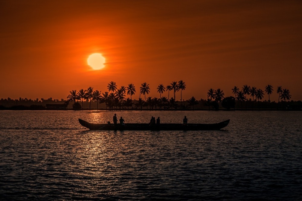 sunset in kerala - India travel tips