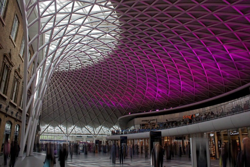 Writing while traveling in Kings Cross Station