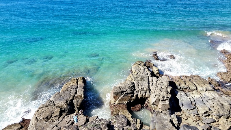 Exploring the rock pools at Noosa National Park