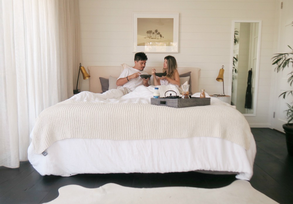 Boutique Byron Bay Accommodation: 28 Degrees Byron Bay Review - Breakfast in bed