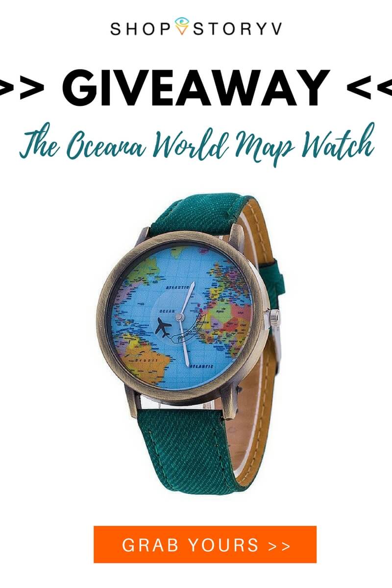 To celebrate the launch of our brand new travel gift store, SHOP STORYV, we're giving away a bunch of amazing world map watches! Click through to get yours!