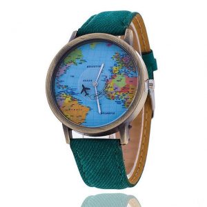 OCEANA world map watch giveaway - turquoise green