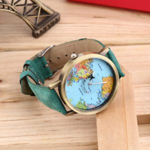 OCEANA world map watch giveaway - turquoise green