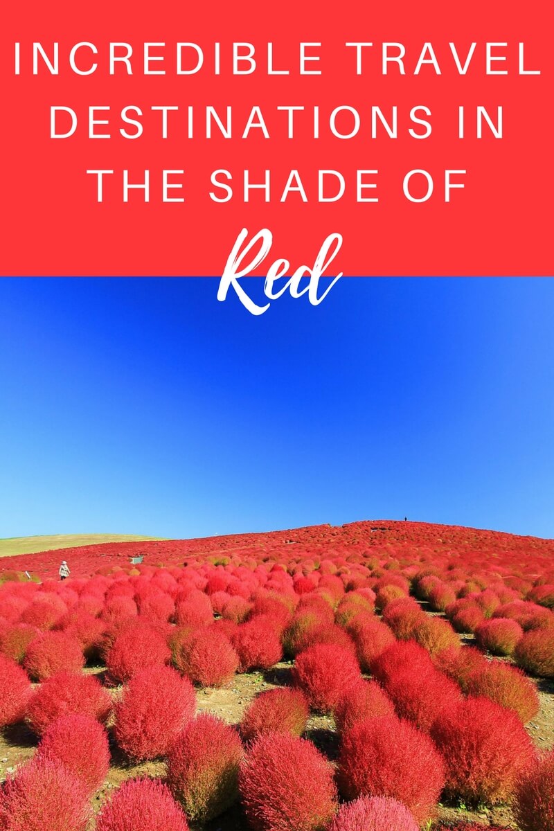 Red is the colour of passion, intensity, & love. In the first of our Shades of the World Series, we've listed 9 surreal travel attractions coloured in red. Click through to check them out...