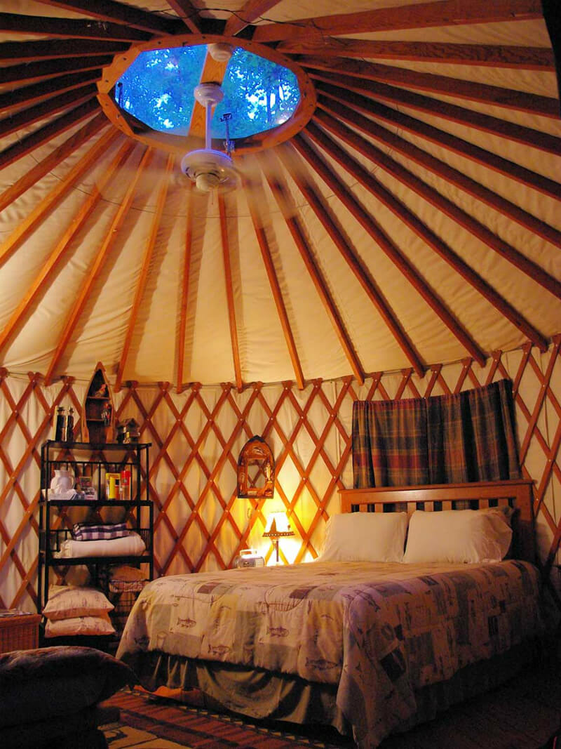 Camping in a yurt USA