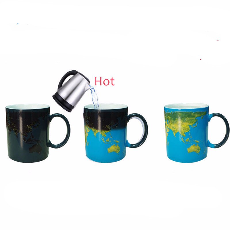 Discover Colour Change World Map Mug - Summer Travel Gifts For Female Travelers