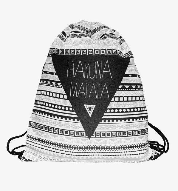 Hakuna Matata Drawstring Travel Bag - Summer Travel Gifts For Female Travelers