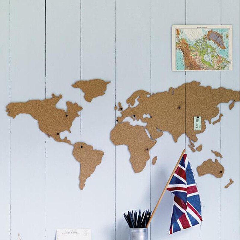Where Ive Been Wandering World Map Cork Board - Summer Travel Gifts For Female Travelers