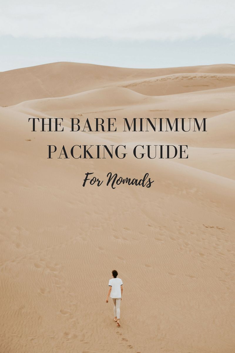 As a nomad or digital nomad traveling can be much easier when you pack light, so here is a simple 'bare minimum' packing guide for nomads! 