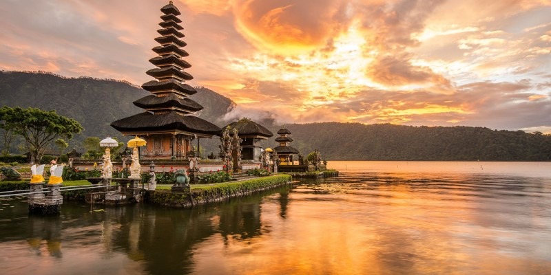 A View of Puru Bratan Temple, Indonesia