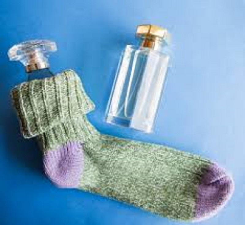 Put perfume inside your socks.