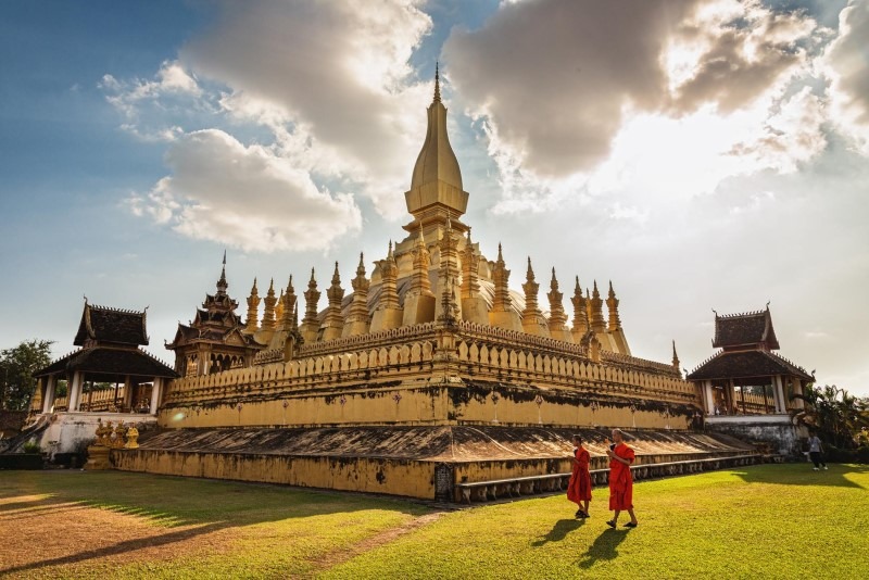 A view from Phatat Luang Temple Laos