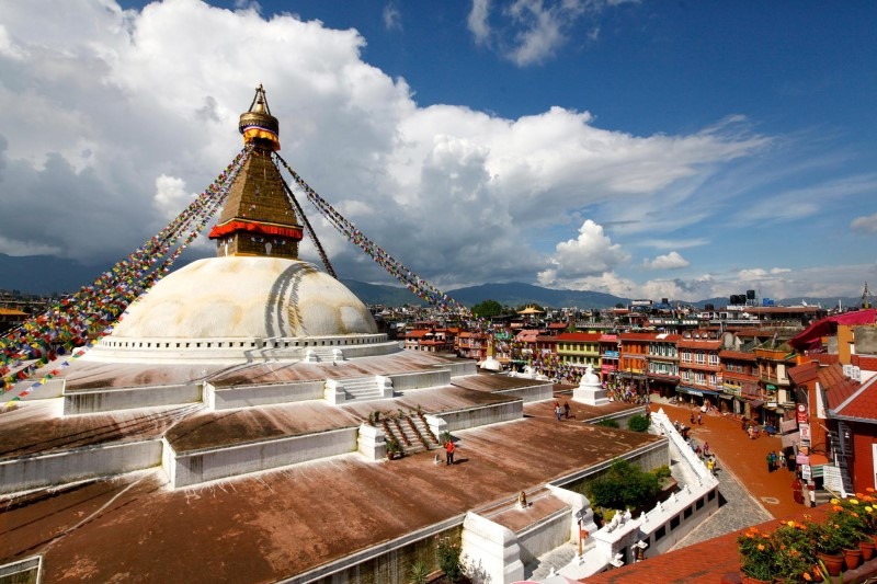 View from Boudhanath Temple Nepal