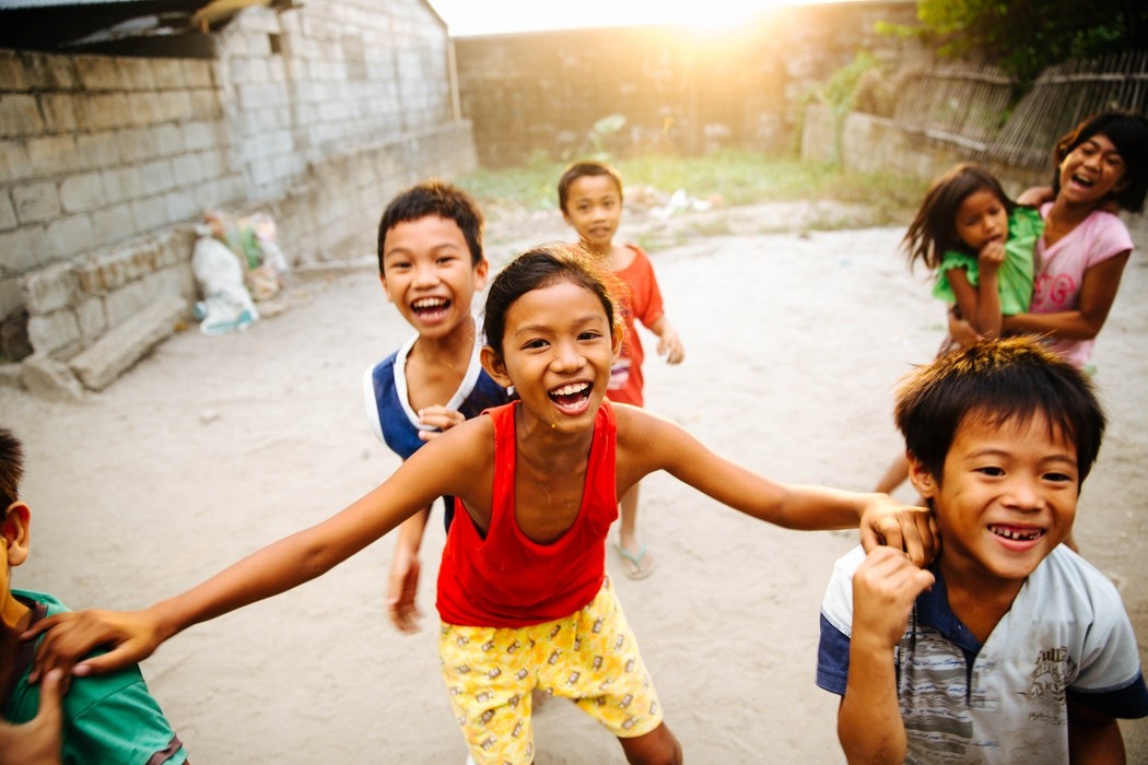 Happy people in the Philippines
